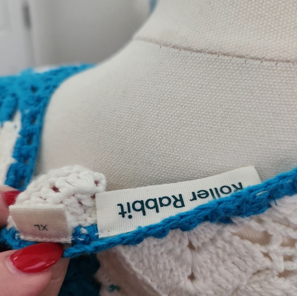 Roller Rabbit Blue and White Crochet Dress - Picture 3 of 5